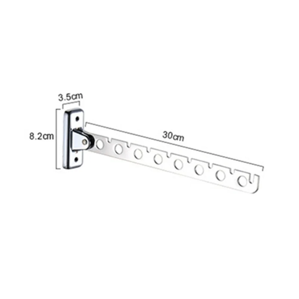 

Multi-function Wall-mounted Hanger Hook Folding Clothes Hook Stainless Steel Hangers Movable Coat Hook Anti-slip Clothes Drying