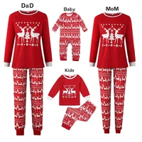 fashion new christmas family clothes matching outfits family christmas parent child home wear pajamas suits