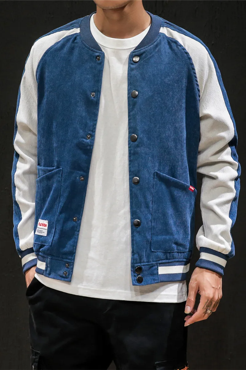 Куртка мужская 2019 Новая осенняя куртка Вельветовая бейсбольная спортивная