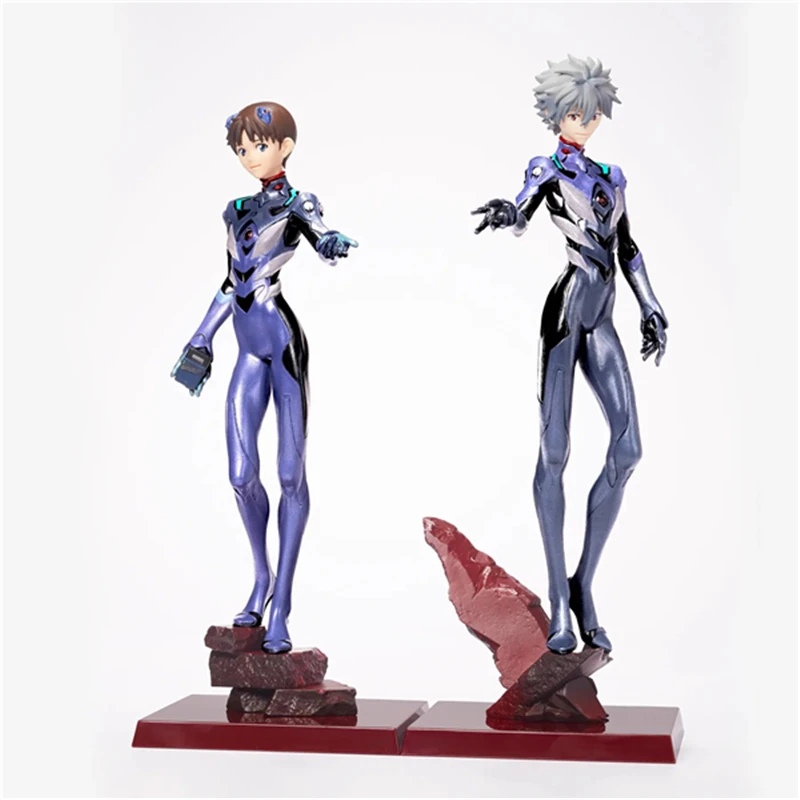 22cm original sega evangelion action figure ikari shinji ayanami rei mari makinami illustrious pvc action figure model toy free global shipping