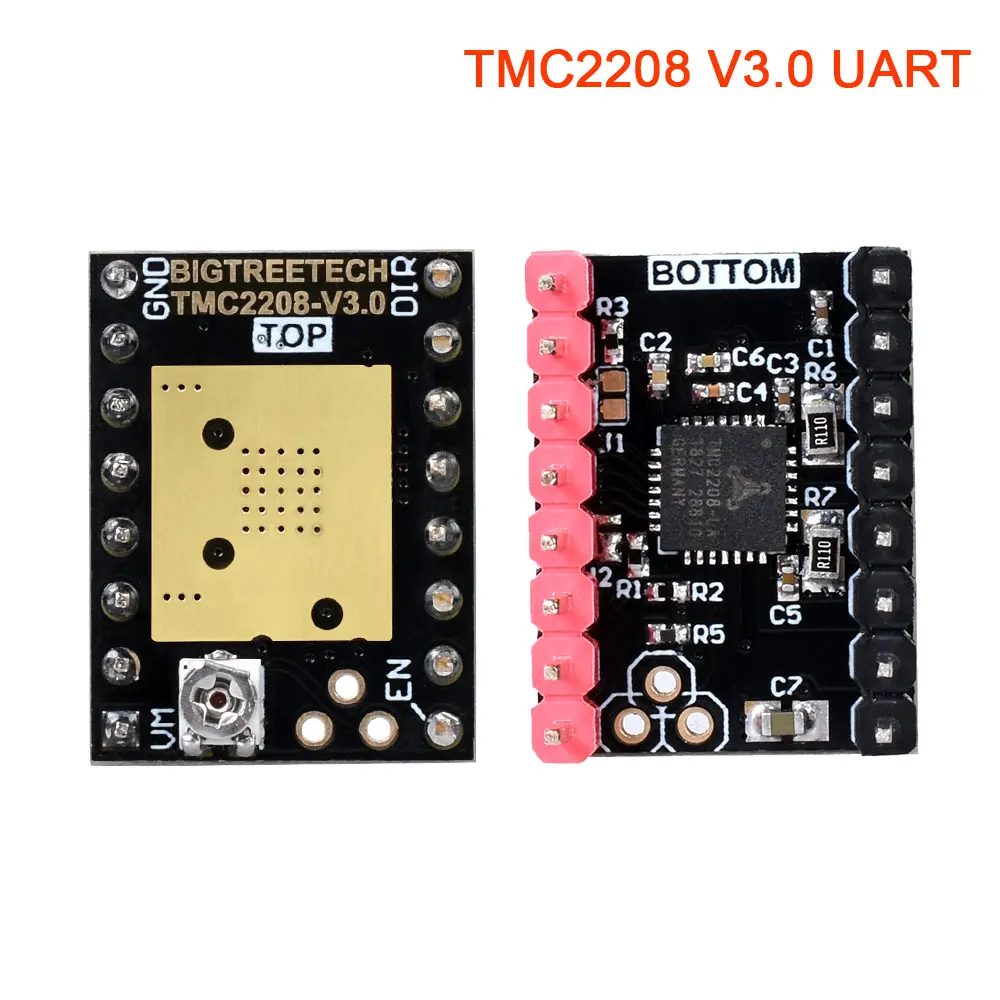 TMC2208 V3.0 UART BIGTREETECH TMC2209 V1.2 бесшумный StepStick Драйвер шагового двигателя контроллер обновления TMC2208 UART для SKR V1.3 MKS GEN L 3d принтер - Цвет: TMC2208 V3.0 UART