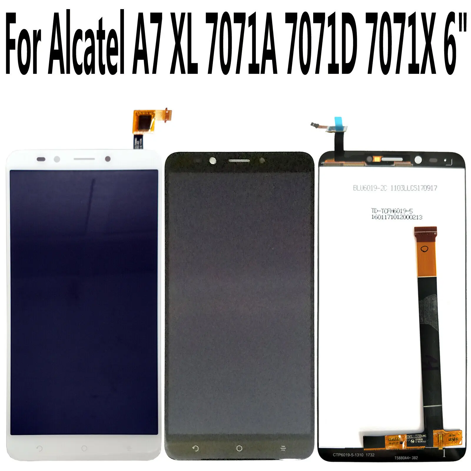Shyueda 100% Oig Новый ЖК-дисплей для Alcatel A7 XL 7071A 7071D 7071X 6-дюймовый сенсорный экран дигитайзер с инструментами