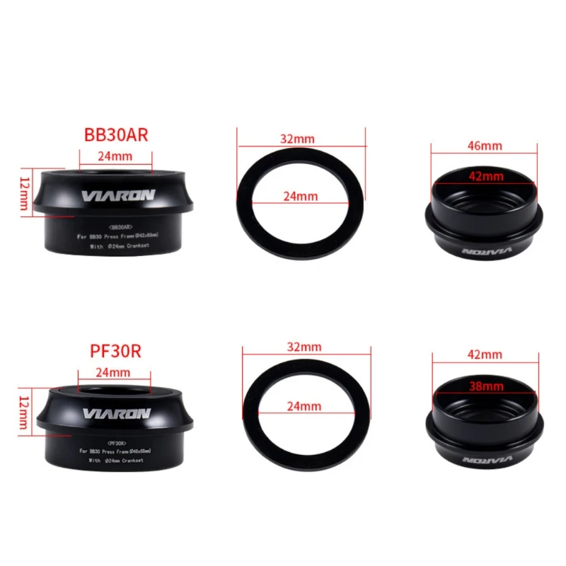 

BB30AR PF30R Road Twist-Fit BB Black, BB30AR/PF30R 32/24mm