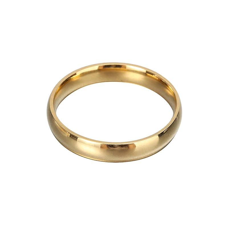 Обручальное кольцо из нержавеющей стали для женщин и мужчин 4 мм матовое