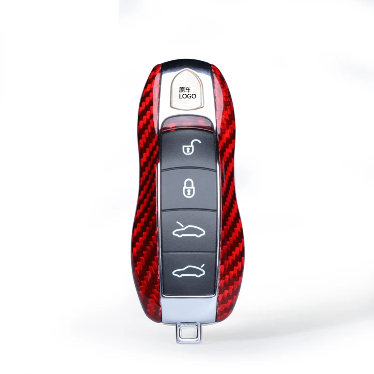 For PORSCHE 92A 970 981 911 991 918 MACAN Genuine Carbon Fiber Car Key Case Remote Fob Cover Shell Auto Protective |