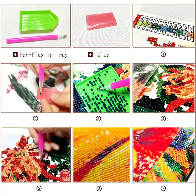 

Full Square Diamond Painting Art Kits Animal Diamond Embroidery Cross Stitch Butterfly 5D DIY Diamond Mosaic Handmade Gift