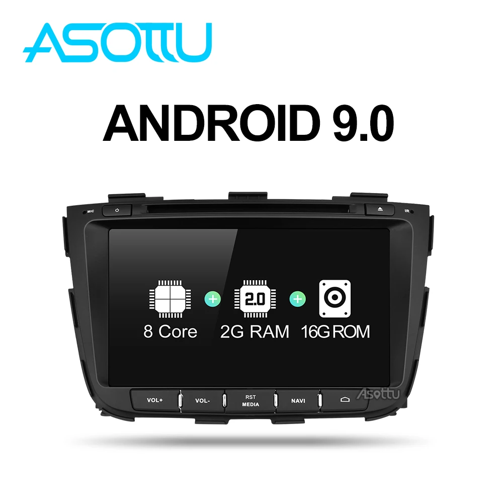 Asottu Z13SLT8060 Android 9,0 Автомобильный gps для kia Sorento 2013 dvd Автомобильный dvd gps плеер 2 din автомобильный стерео плеер gps навигация