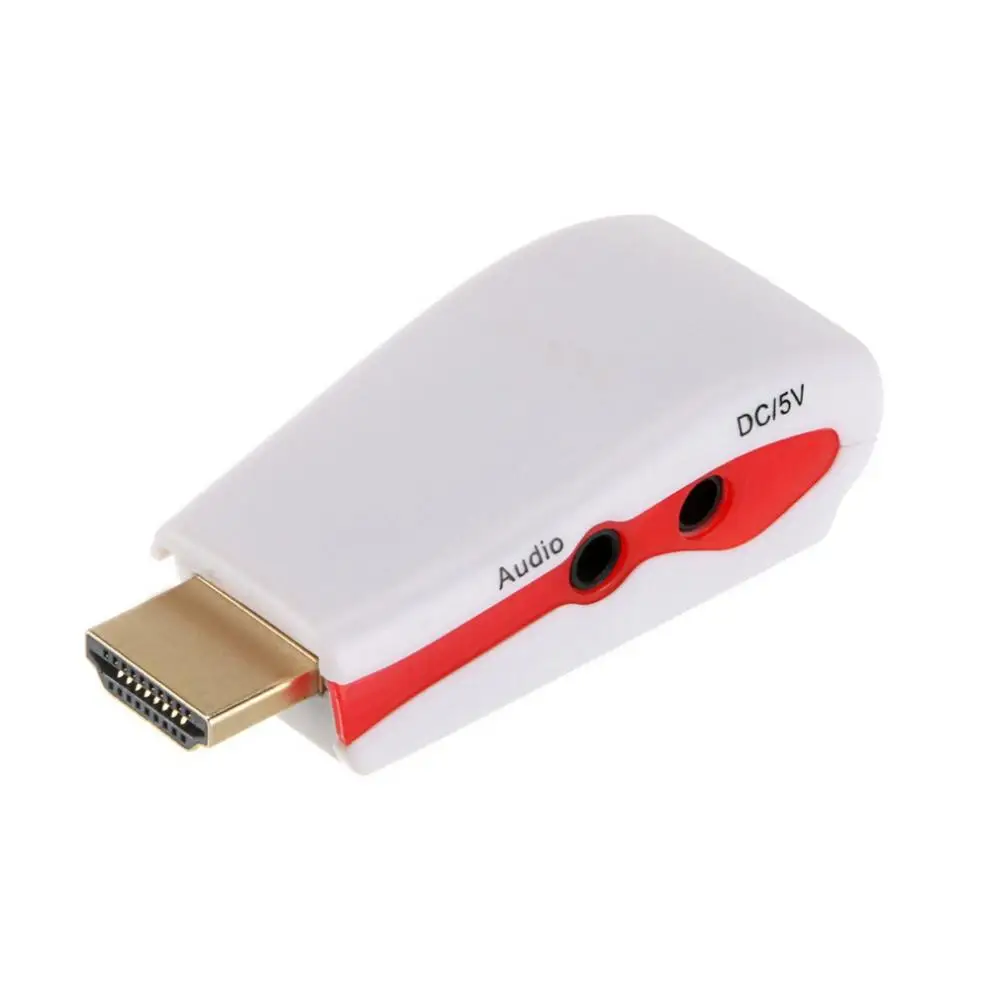 HDMI к VGA адаптер с аудио кабелем питания папа женскому 1080p конвертер для ПК/ТВ/для