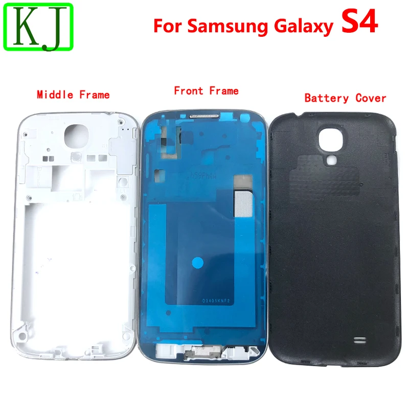 Для samsung Galaxy S4 I9500 I9505 I337 S4Mini i9190 i9192 i9195 Передняя средняя рамка+ крышка батареи Задняя Дверь Корпус для S4 Mini