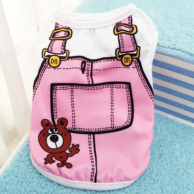 

Pet Shirts Breathable Summer Dog Clothes Durable Soft T-shirt Dog Vest Printed Puppy Shirts For Pet Ropa Para Perro