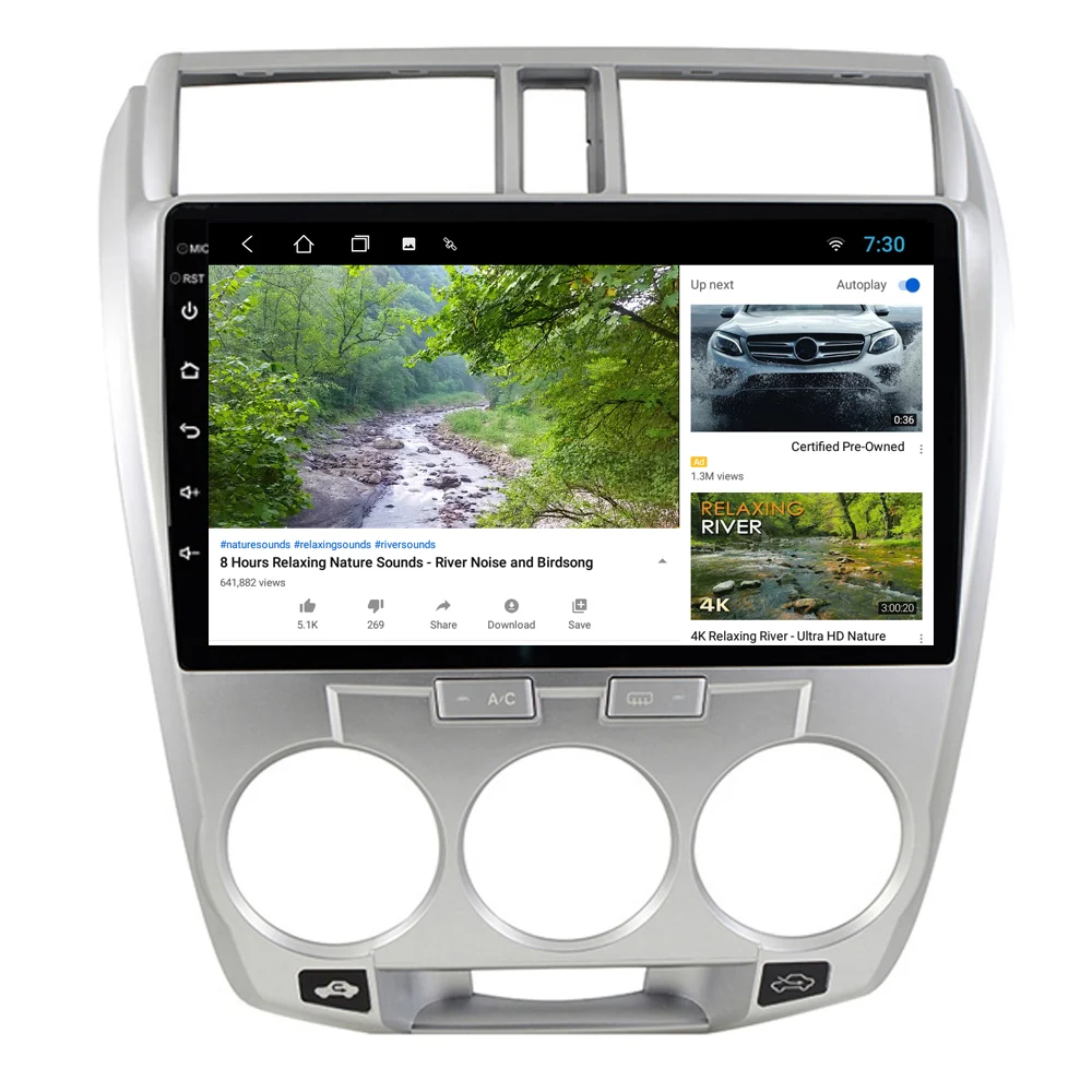 RoverOne Android 10 четырехъядерный автомобильный радиоприемник GPS для Honda City 2008 - 2014
