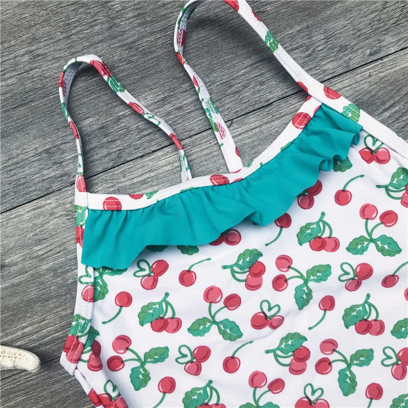 Купальный костюм для девочек 2 6 лет с фруктовым принтом купальный мультяшным