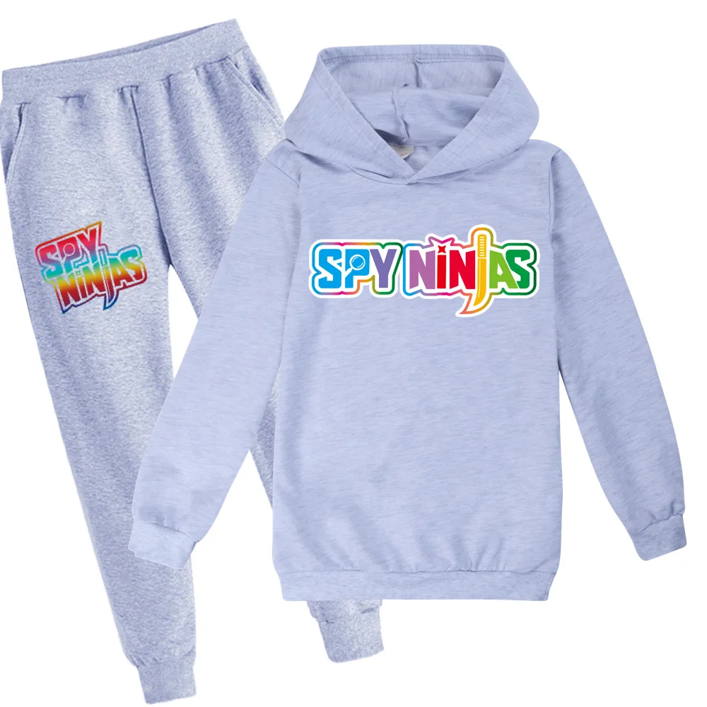 

Детский хлопковый комплект из футболки и брюк, с капюшоном