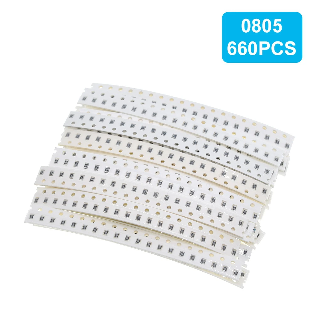 Комплект резисторов ShengYang 0603 0805 1206 SMD разные комплекты 1 Ом 1М 1% 33 значения 20 шт. = 660