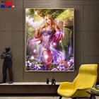 Картина для алмазной вышивки с изображением эльфа и бабочки