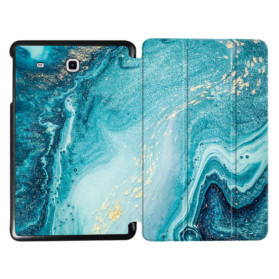 MTT чехол для samsung Galaxy Tab E 9,6 ''T560 T561 SM-T561 T565 Funda откидной трехслойный чехол из искусственной кожи с мраморной текстурой для планшета - Цвет: SS05