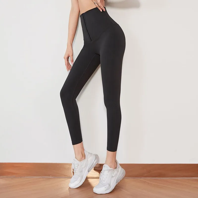 Vansydical High Waist Trainer Sports Fitness Leggings Women Slim Yoga Pants  Running Gym Tights Jogging Sweatpants Tummy Control