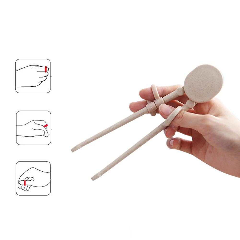 1 Pair Wheat Straw + PP Children Kids Chopsticks Lightweight Reusable Training Tableware for children babys | Дом и сад