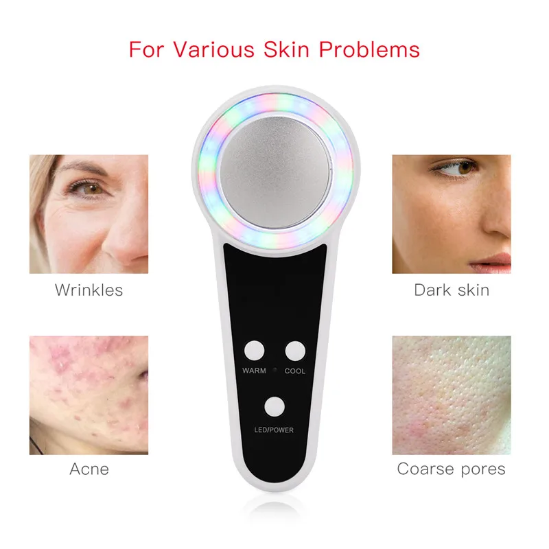 Светодиодный фотонный массажер для лица омоложение кожи подтяжка отбеливание