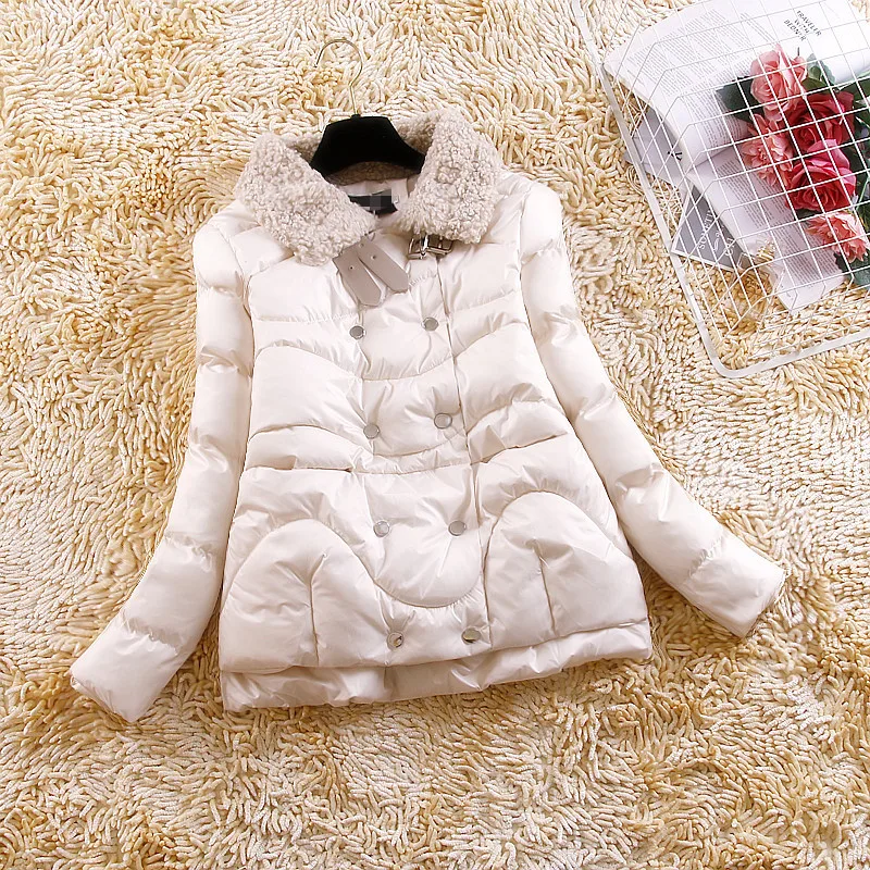 Зимнее пальто женская пуховая хлопковая куртка короткая парка пузырьковое