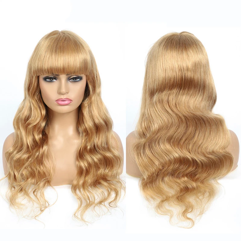 Оптовая продажа парик с волнистыми волосами #27 из коричневых человеческих волос