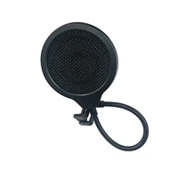 black mesh accessories 3 layers with gooseneck flexible microphone filter metal windscreen live streaming professional studio