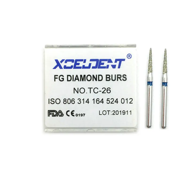 10 шт./бокс зубные алмазные Буры для зубов высокоскоростных ручных инструментов