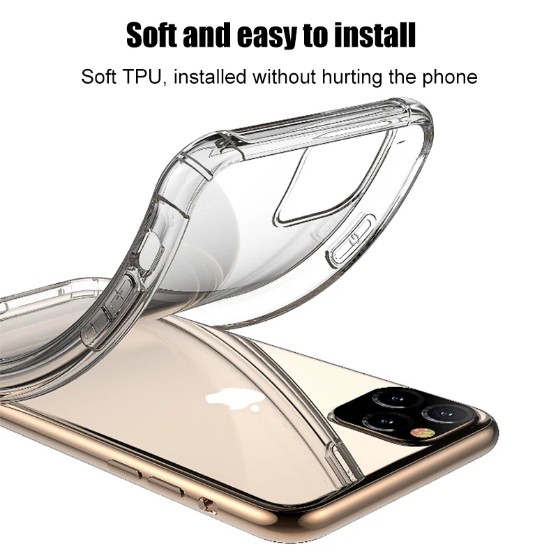 Мягкий силиконовый чехол VEVICE для iPhone 7 6 8 6S Plus XS Max 11 pro x противоударные прозрачные