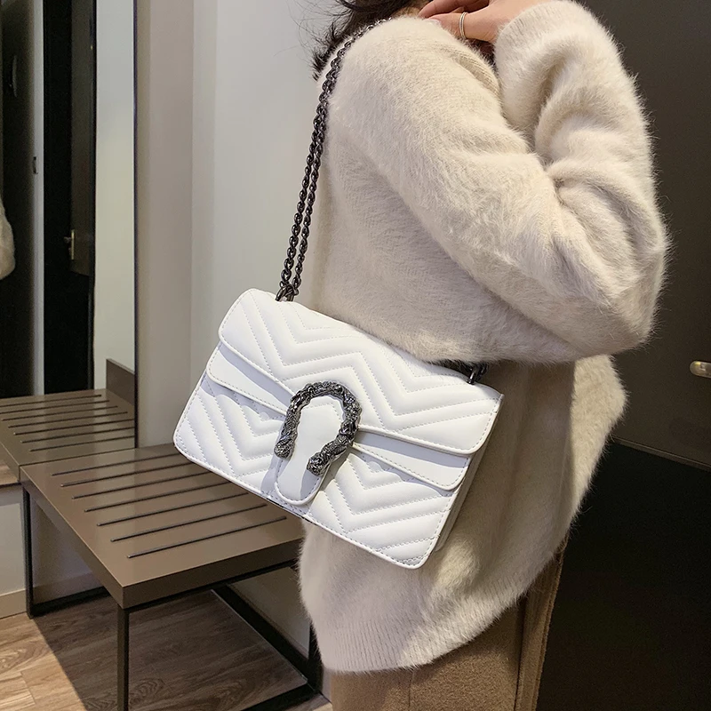Роскошные сумки, женские сумки, дизайнерские сумки высокого качества, Sac A основной из искусственной кожи, сумки через плечо для женщин - Цвет: Слоновая кость