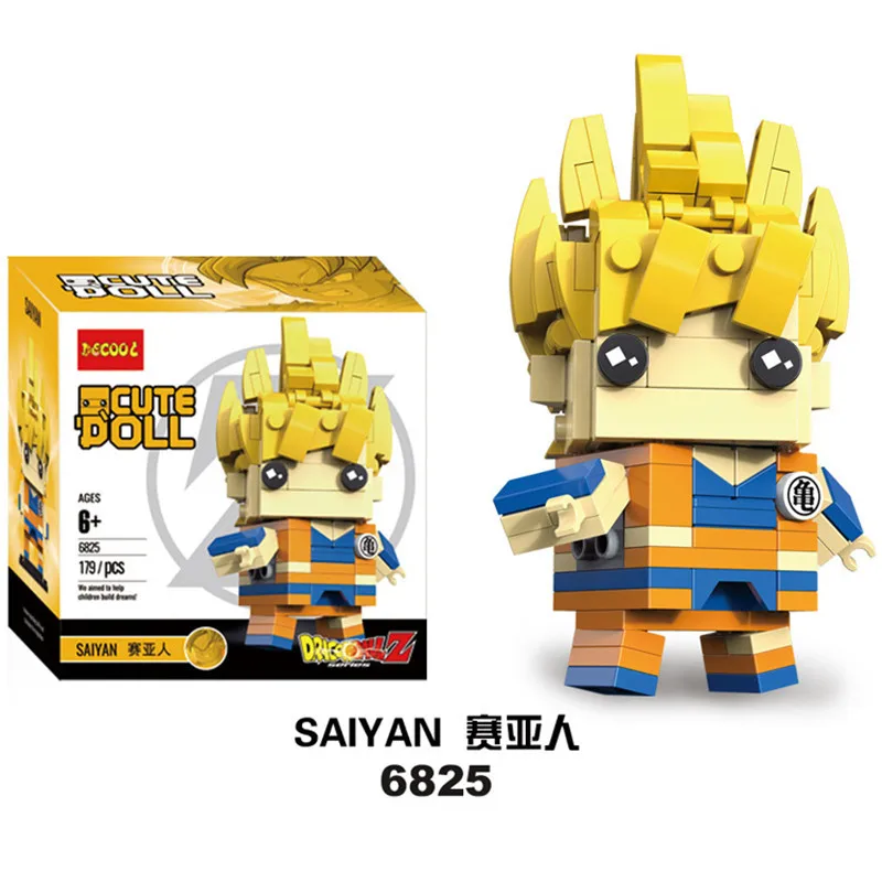 Драконий жемчуг Brickheadz мультфильм Saiyan Вегета ГОКу Модель Кирпичи головки фигурки