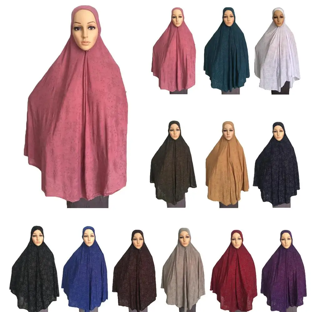 Мусульманская женская молитвенная одежда, платье с полным покрытием, длинный шарф, хиджаб, большой исламский наряд с надписью, шапка под хид...