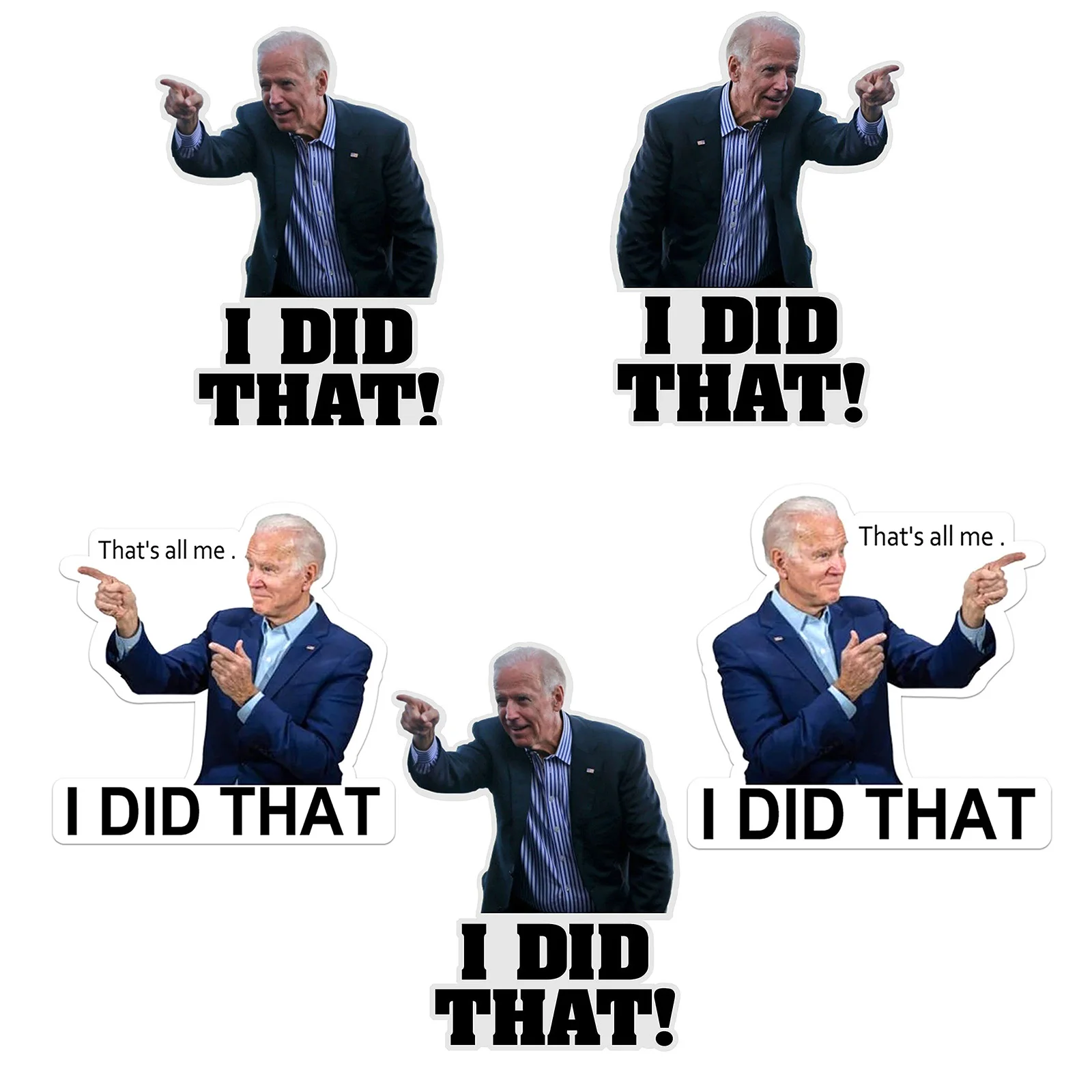 

10/100pcs Joe Biden Funny Sticker - I Did That Car Sticker Decal Waterproof Joe Biden Stickers DIY Reflective Decals Poster Cars