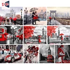 Черно-белая художественная роспись по номерам для взрослых, Наборы для творчества, ручная роспись на холсте, масляное изображение, рисование, Раскраска по номерам