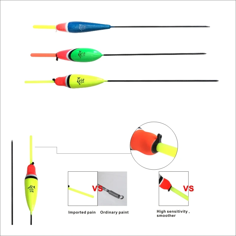 10Pcs Mix Size Color Fishing Float Set Buoy Bobber Pesca Boias Stick For Carp Fish Tackle Vertical Accessories Fluctuate | Спорт и