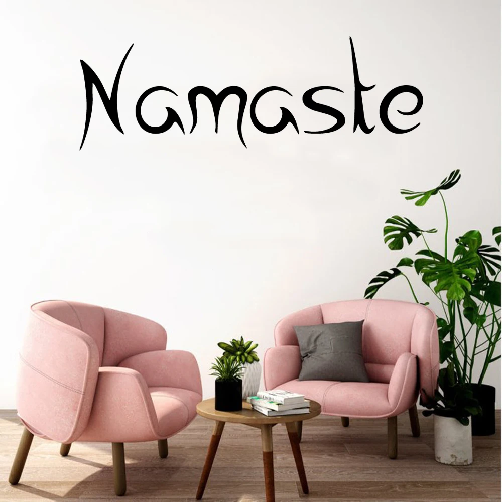 Семья namaste украшения дома наклейки на стену персонализированные креативные