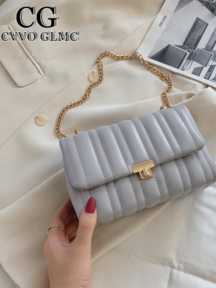 

Cvvo Glmc PU Leather Crossbody Bags For Women 2021 Winter Simple Branded Shoulder Handbags Female Designer Hand Bag