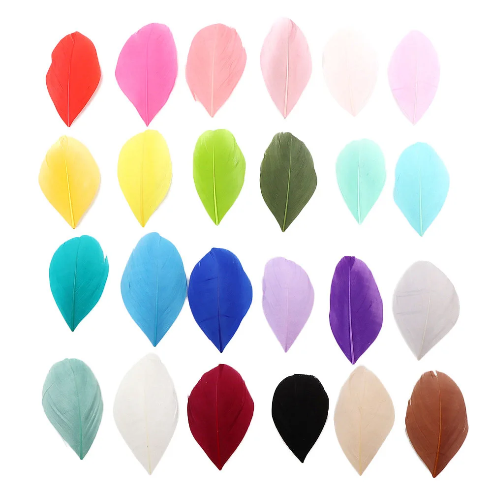 Смешанные цвета 4 8 см/50 шт. натуральные гусиные перышки для самостоятельного