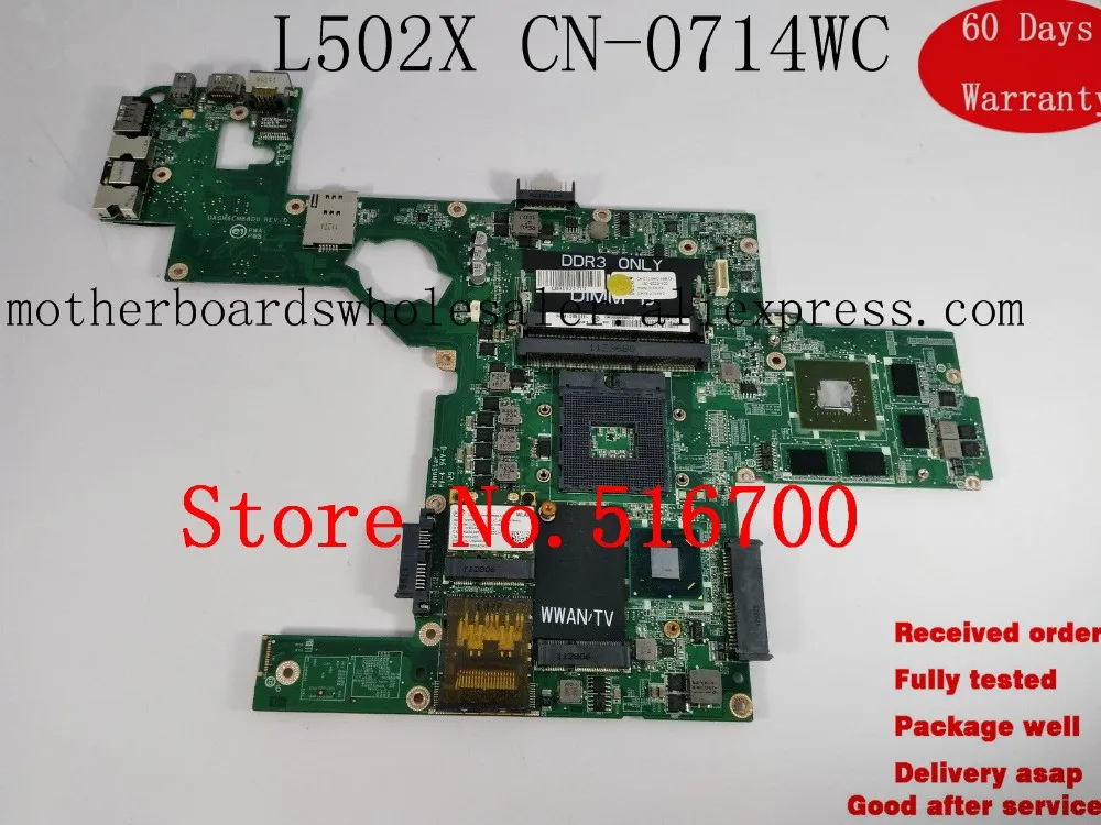 Запасная материнская плата для ноутбука Dell XPS 15 L502X i7 Материнская 714WC CN-0714WC DAGM6CMB8D0