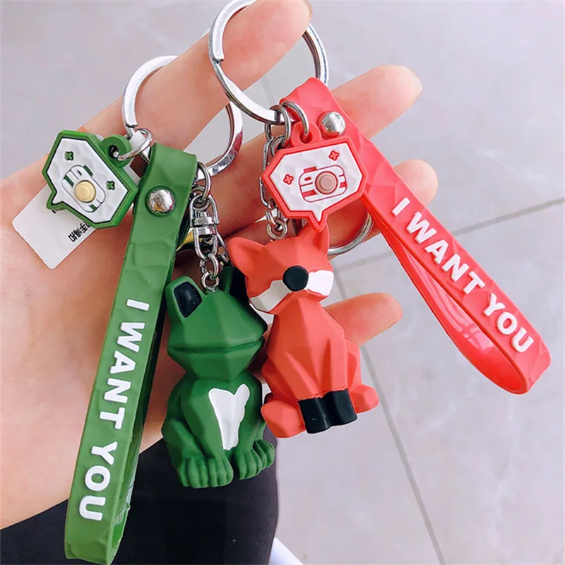 2020 новый модный милый брелок для ключей динозавры кольцо Кот Мода Мультфильм