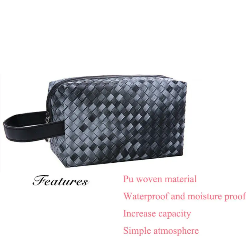 2019 Новая женская портативная косметичка однотонные сумки на молнии дорожная