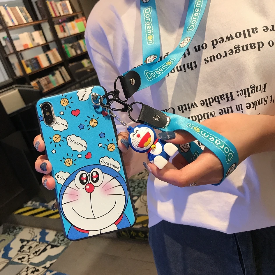 Чехол для телефона из ТПУ с мультипликационным принтом Love Doraemon iphone 11 pro 12 6 7 8 plus x xs