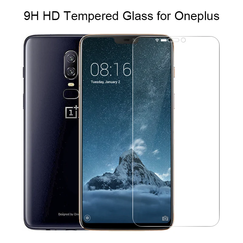 Закаленное стекло 9H HD для Oneplus 6 T закаленное защитное экрана 5 защитная пленка на 3T