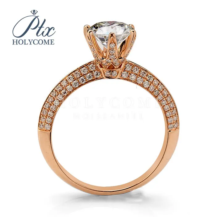 Серьги-гвоздики с бриллиантами 14k очаровательные кольца из розового золота