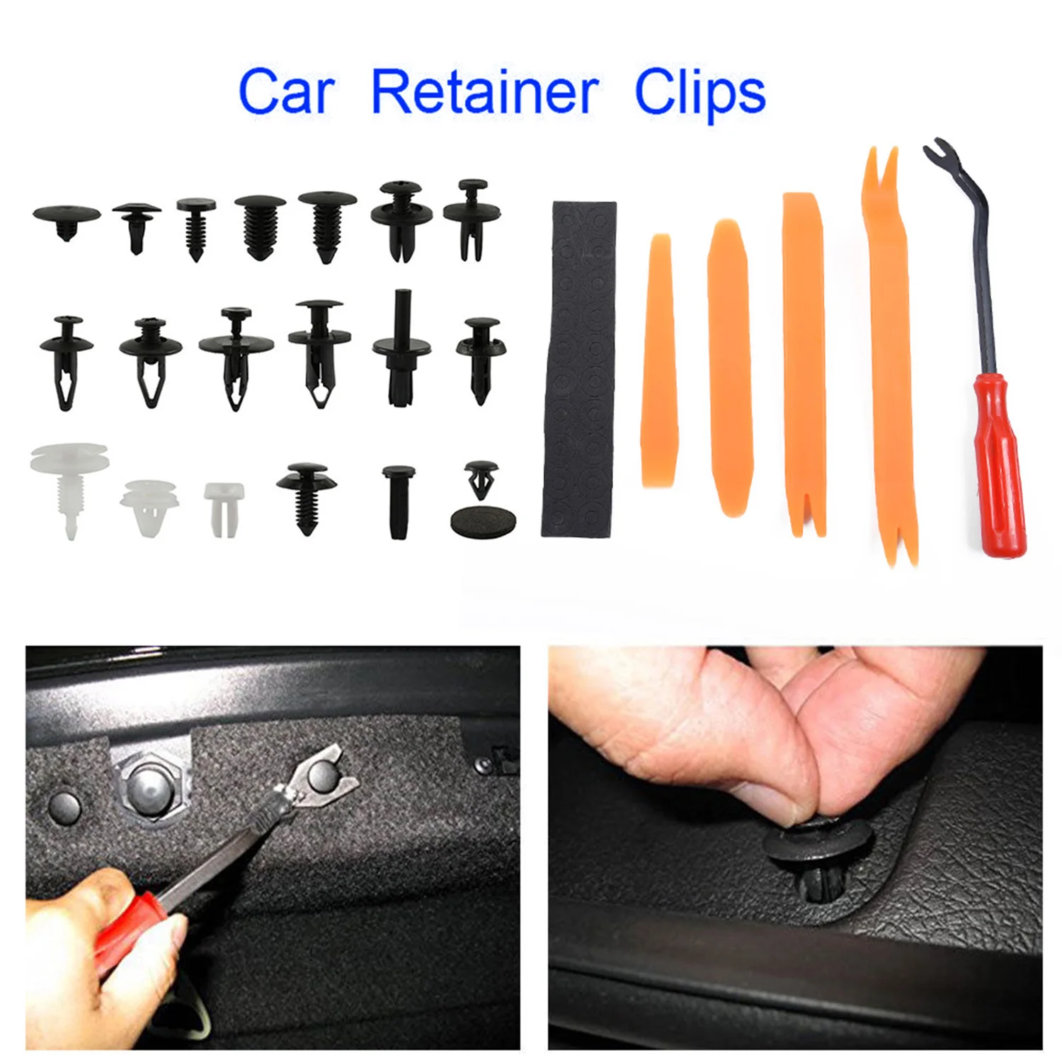 435PCS/Set Car Body Trim Clips Retainer Bumper Rivets Screws Panel Push Fastener Automotive Furniture Assembly Expansion Screws
