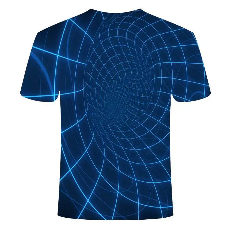 

Three -Dimensional Vortex Men Tshirt 3d Printed Summer O -Neck Daily Casual Funny T Shirt Tops