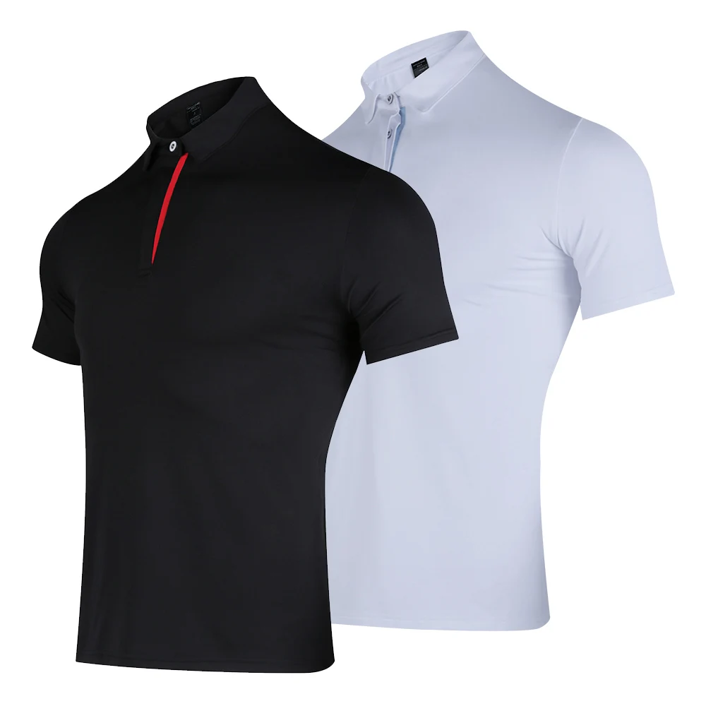 Lightweight Breathable Golf Wear Team Outdoor Sports Shirt Quick Dry Men's Golf Short Sleeve Shirt Summer Casual Lapel T-Shirt