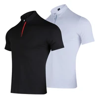 lightweight breathable golf wear team outdoor sports shirt quick dry mens golf short sleeve shirt summer casual lapel t shirt