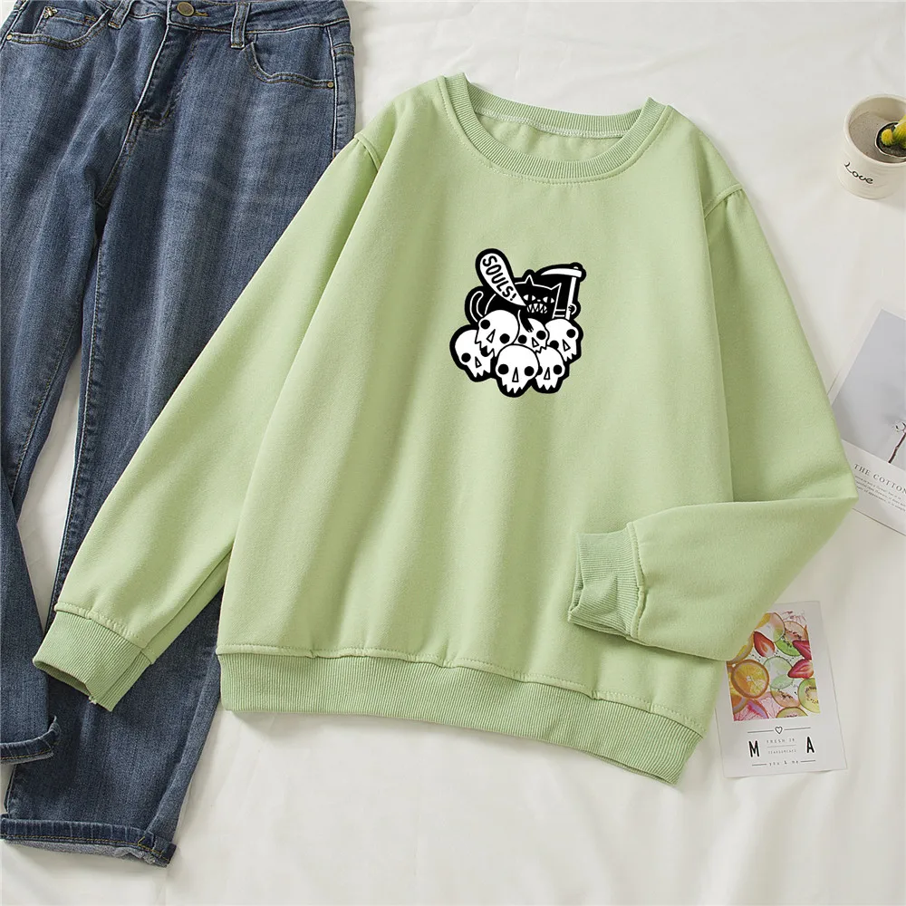 

Crewneck Hoodies Vintage Plain Stone Skull Sweatshirt Punk Harajuku Goth Clothing Girl Sweetshirt Suit Ulzzang Clothes Aesthetic