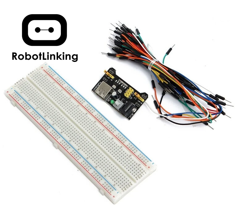 3 V/5V MB102 макет Мощность модуль + MB 102 830 точек Solderless Прототип Макет комплект 65 гибкие