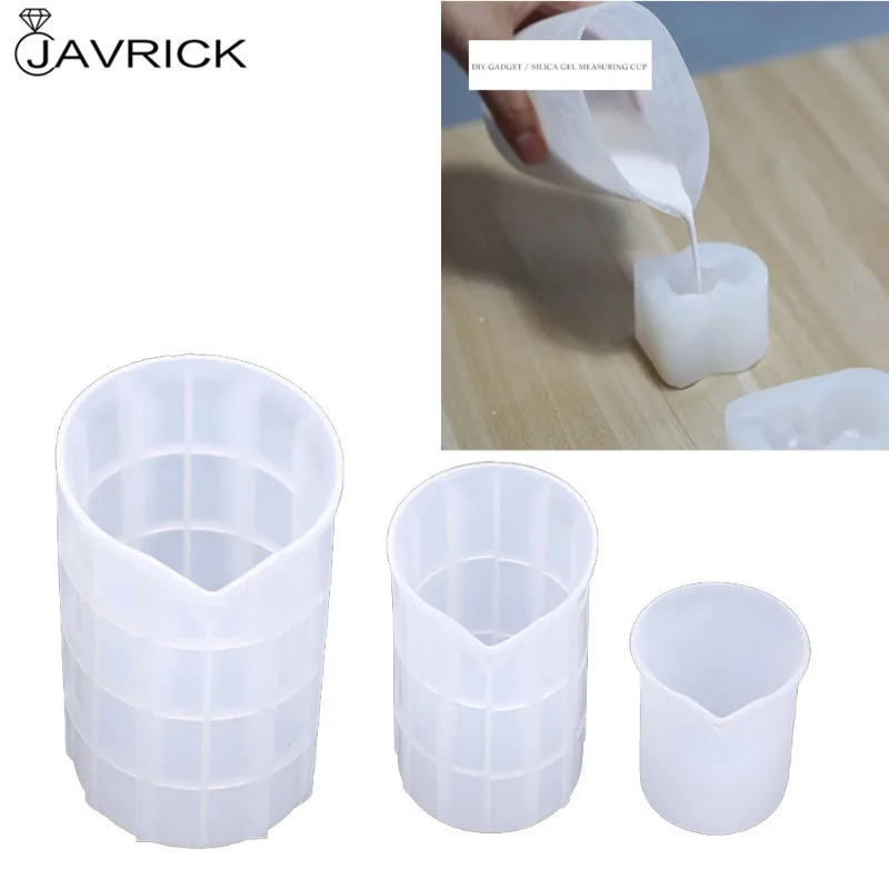 

3 шт., 100 мл, 350 мл, 750 мл, гибкие силиконовые большие мерные чашки, чашки для смешивания, инструменты для выпечки, набор инструментов для литья с...